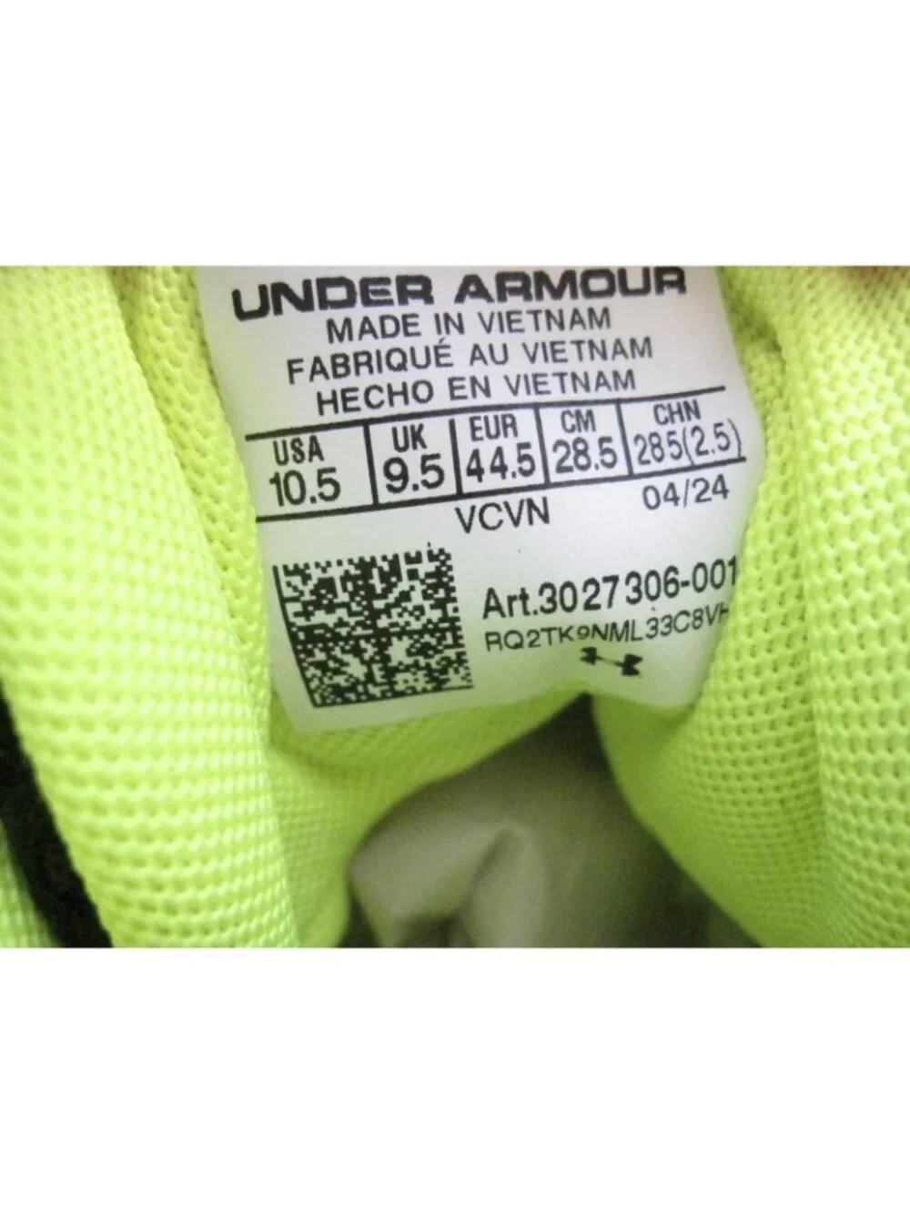 Under Armour Hammer MC 2.0 Cleats Men Sz 10.5 Black White Football (F14)